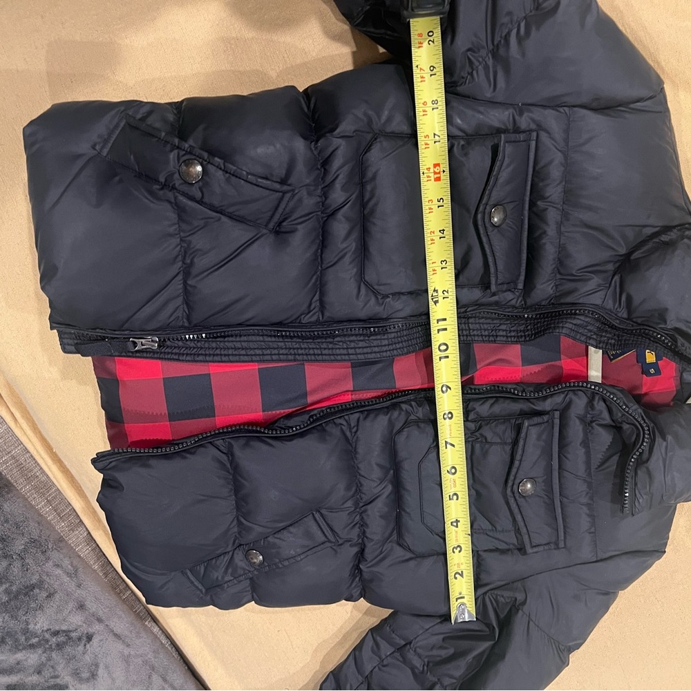 Ralph Lauren Rugby Black Puffer Jacket with Red Plaid Interior; women’s size S - Picture 4 of 7